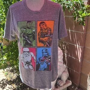 Junk Food Star Wars tshirt grey multi character size medium
